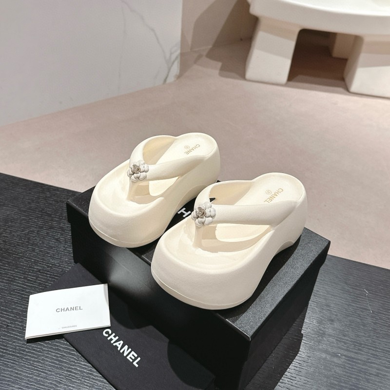 Chanel Platform Slippers