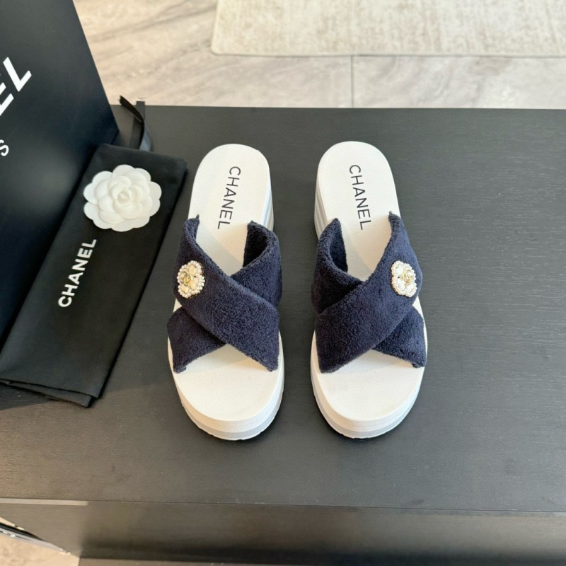 Chanel Platform Slippers