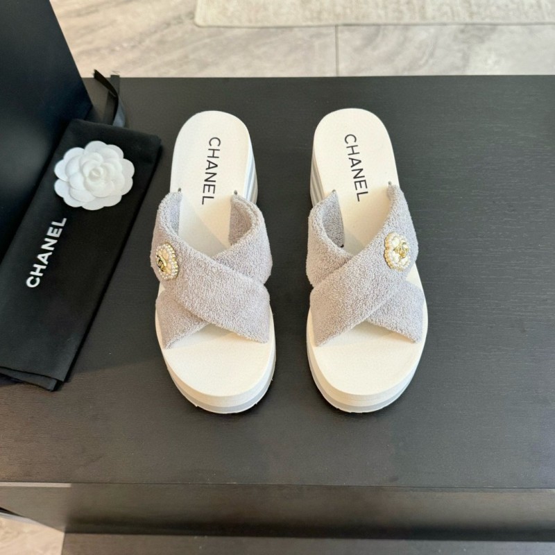 Chanel Platform Slippers