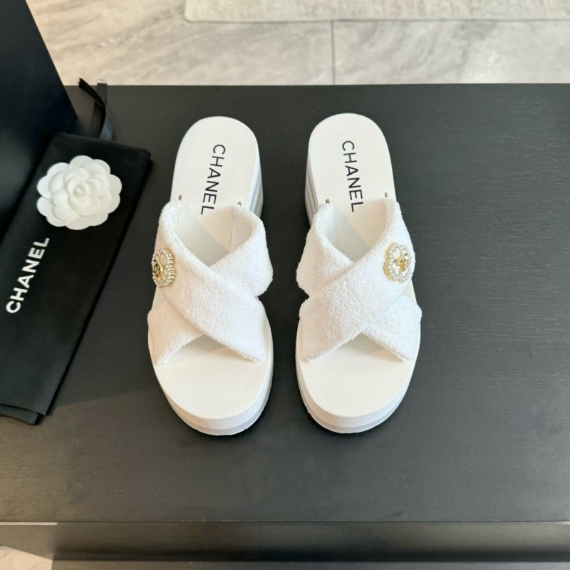 Chanel Platform Slippers