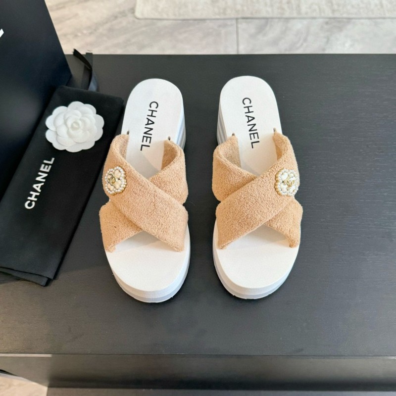 Chanel Platform Slippers