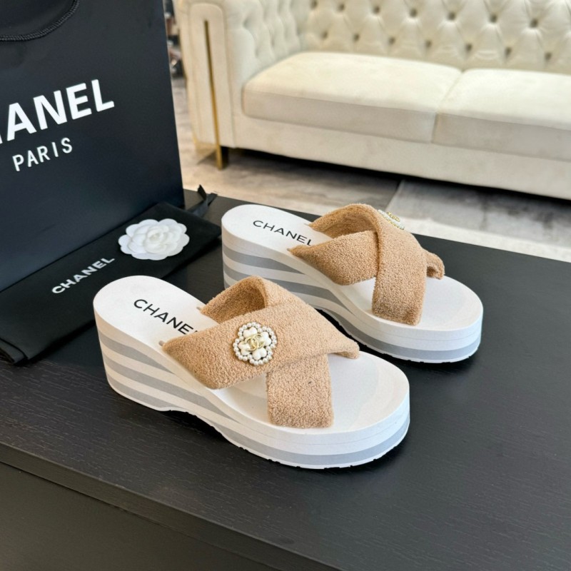 Chanel Platform Slippers