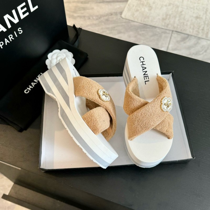 Chanel Platform Slippers