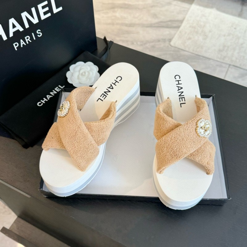 Chanel Platform Slippers