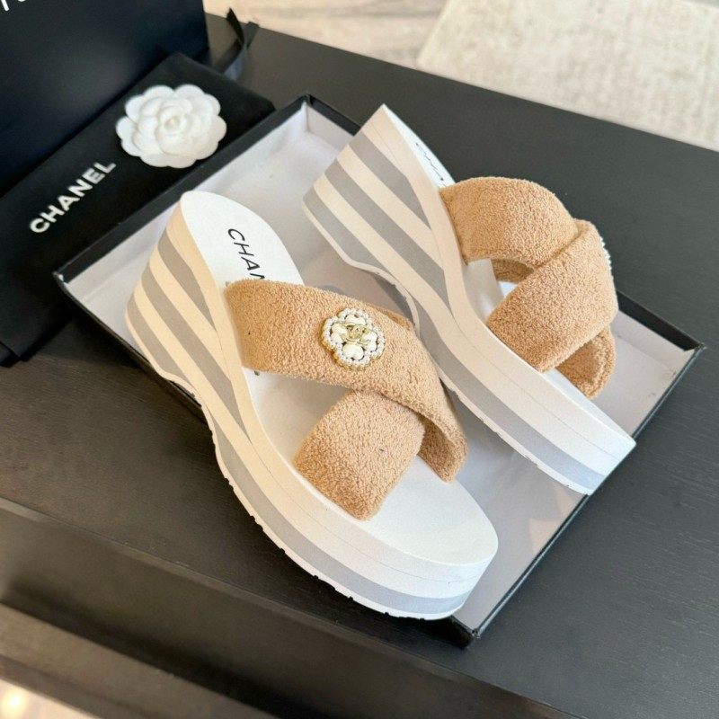 Chanel Platform Slippers