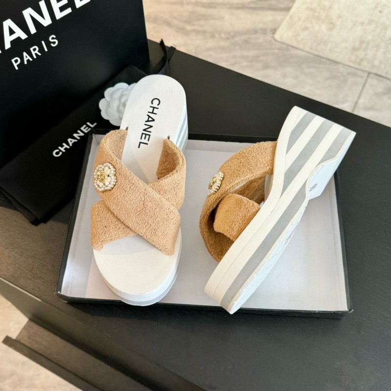 Chanel Platform Slippers