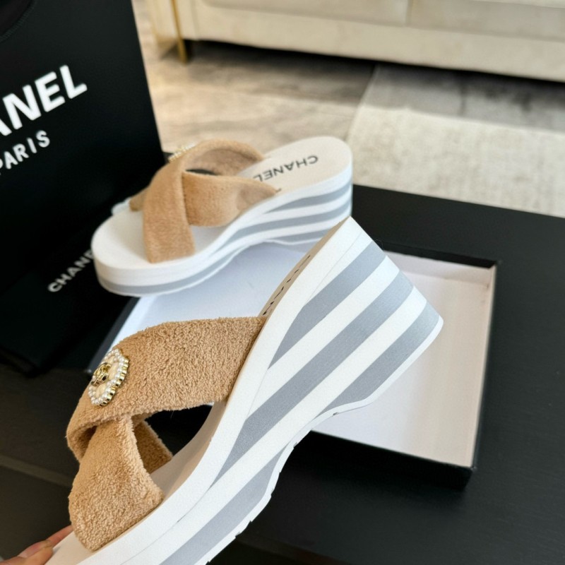 Chanel Platform Slippers