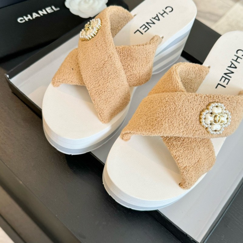 Chanel Platform Slippers