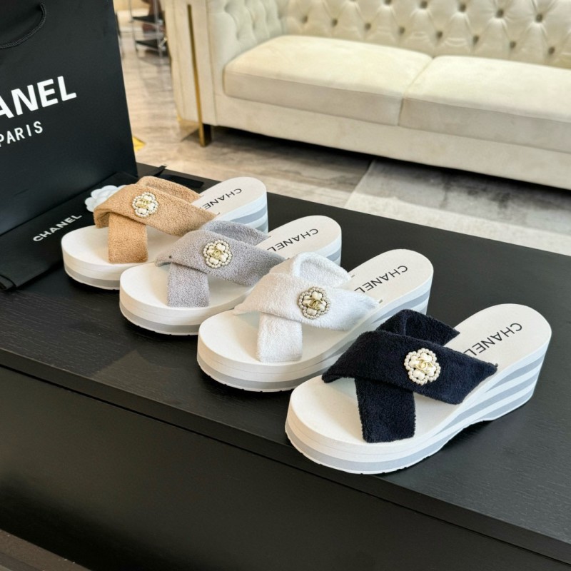 Chanel Platform Slippers