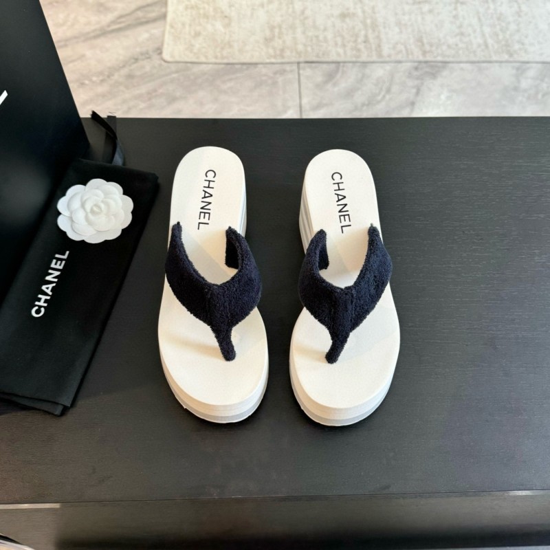 Chanel Platform Slippers