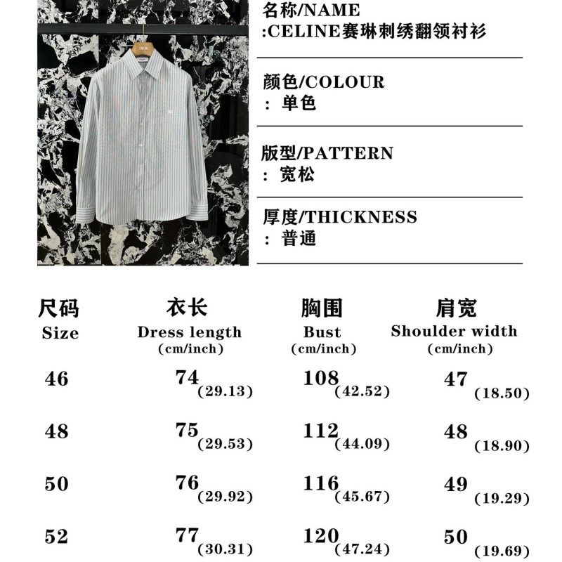 Celine Unisex Long Sleeves Shirt