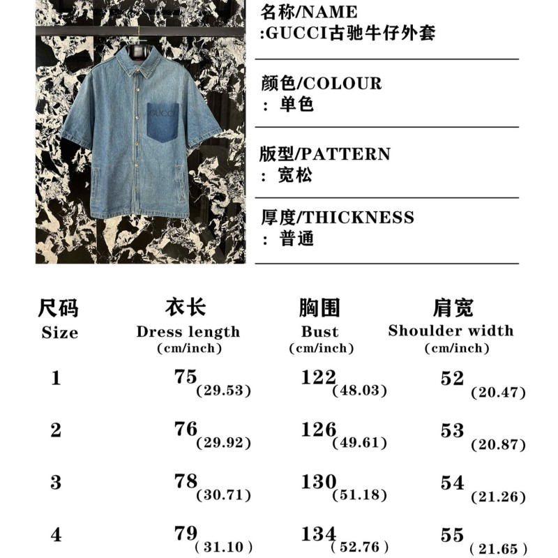 Gucci Unisex Denim Jacket & Shorts