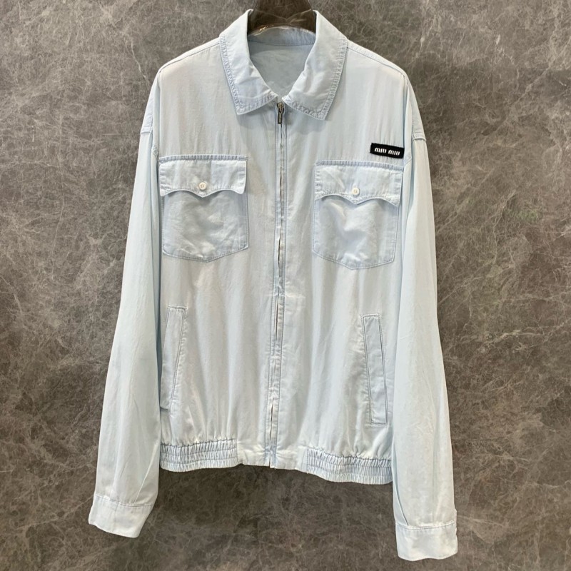 MiuMiu Denim Zipper Jacket