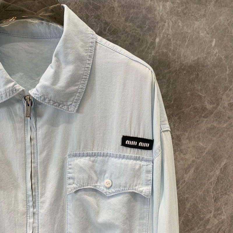 MiuMiu Denim Zipper Jacket