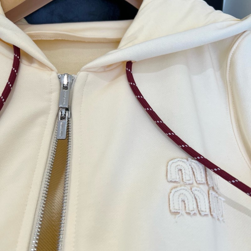 MiuMiu Zipper Hoodie & Shorts