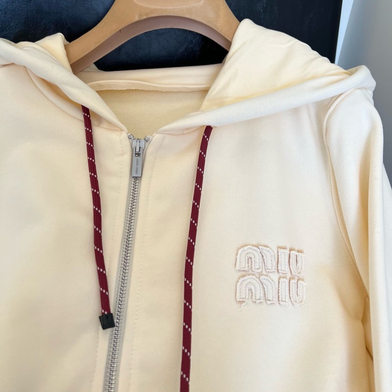 MiuMiu Zipper Hoodie & Shorts