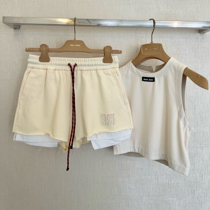 MiuMiu Zipper Hoodie & Shorts