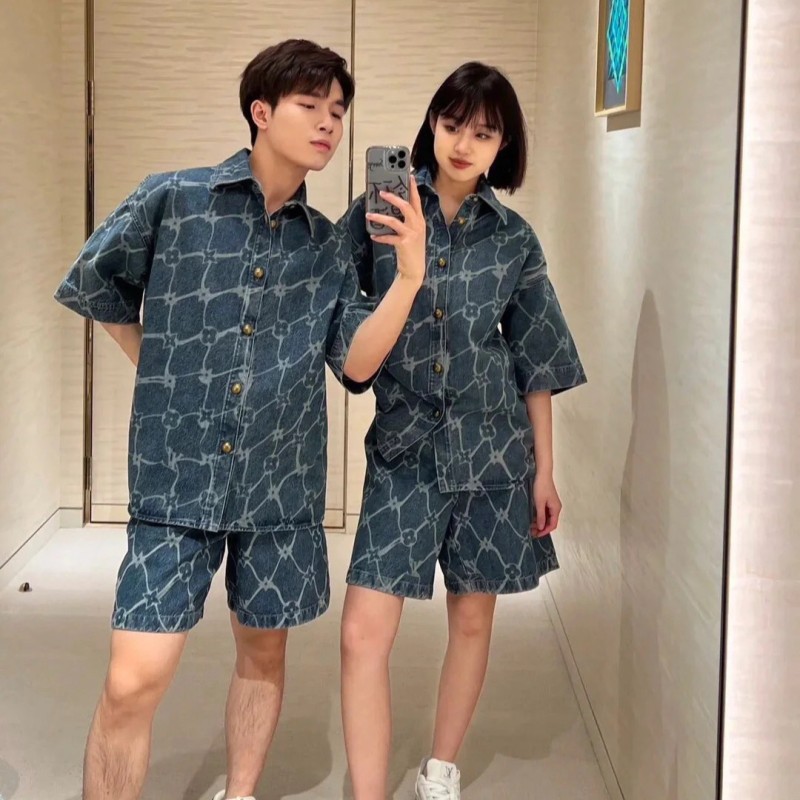 LV Unisex Denim Jacket & Shorts