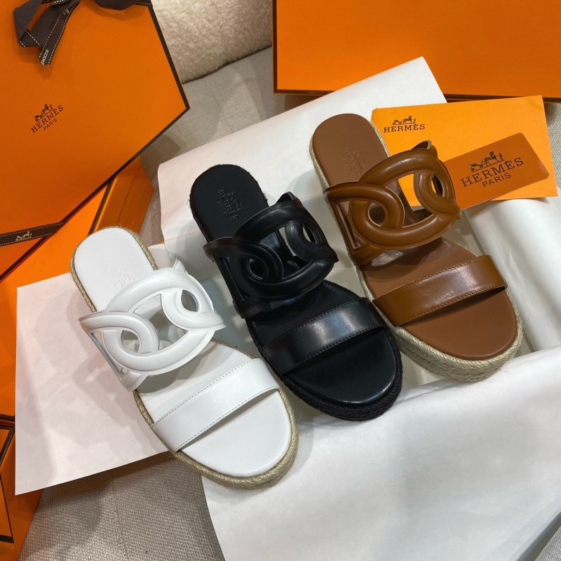 Hermes Platform Slippers