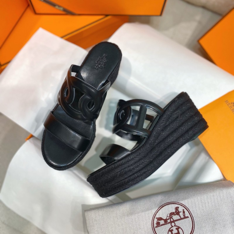 Hermes Platform Slippers