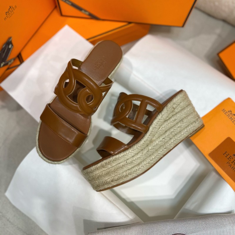 Hermes Platform Slippers