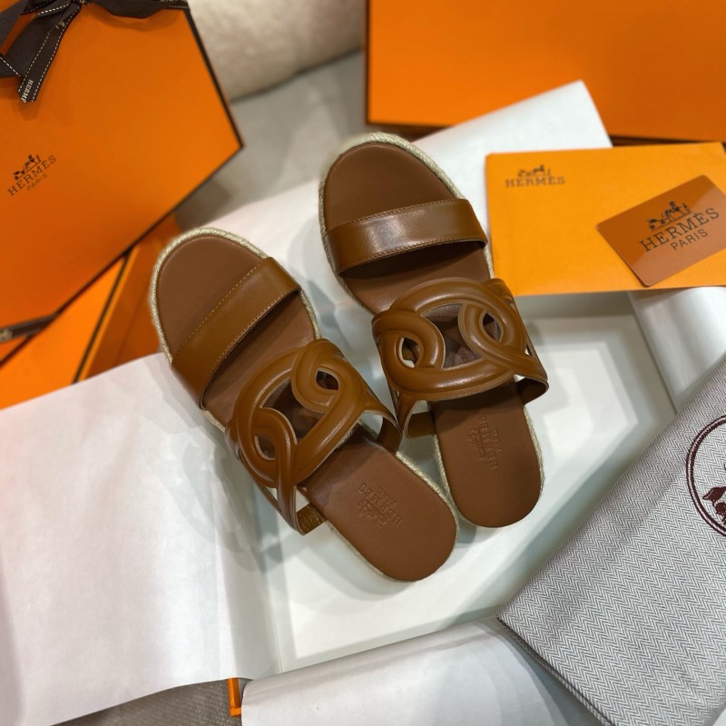 Hermes Platform Slippers