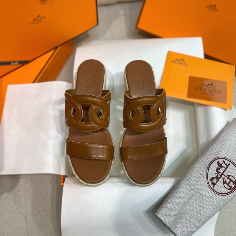 Hermes Platform Slippers