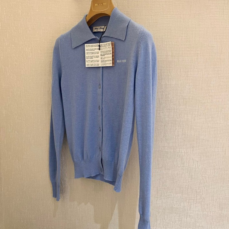 MiuMiu Cashmere Polo Cardigan