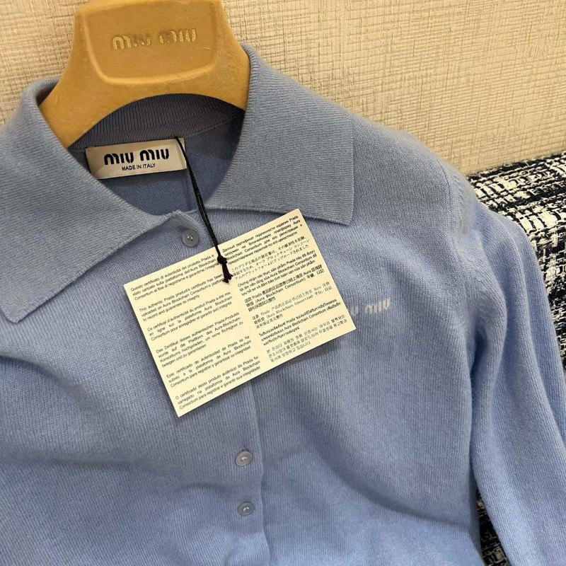 MiuMiu Cashmere Polo Cardigan