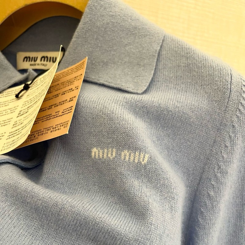 MiuMiu Cashmere Polo Cardigan