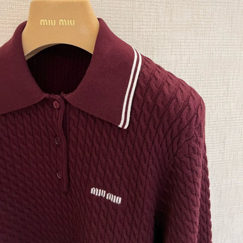 MiuMiu Long Sleeves Polo Tee