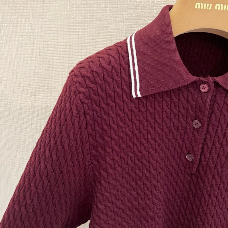 MiuMiu Long Sleeves Polo Tee