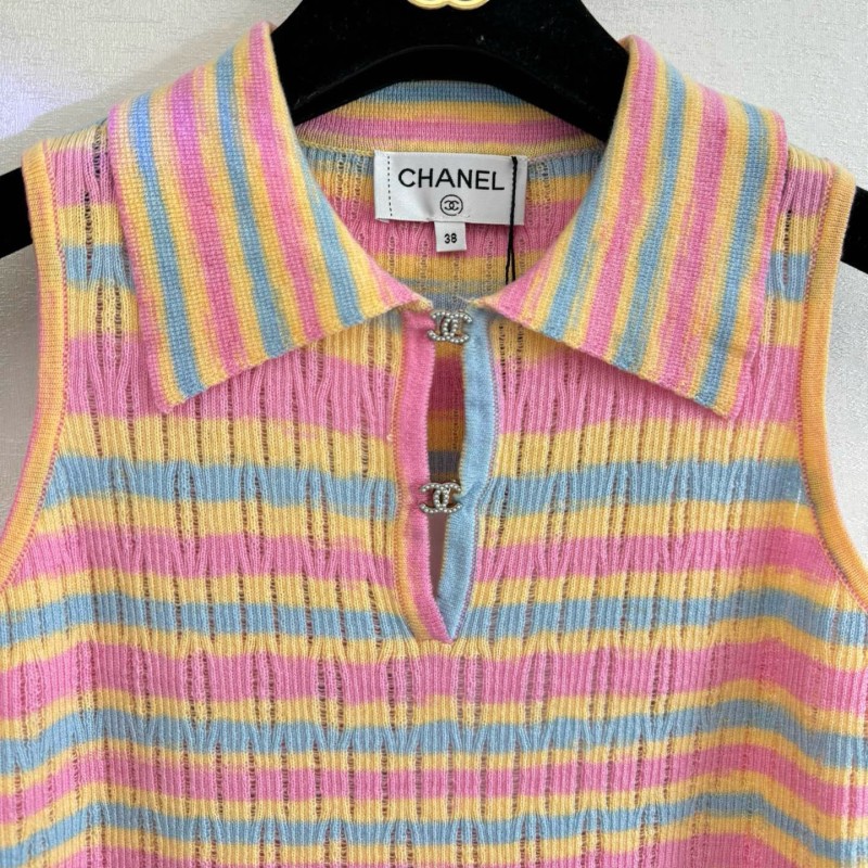 Chanel Sleeveless Polo Tee