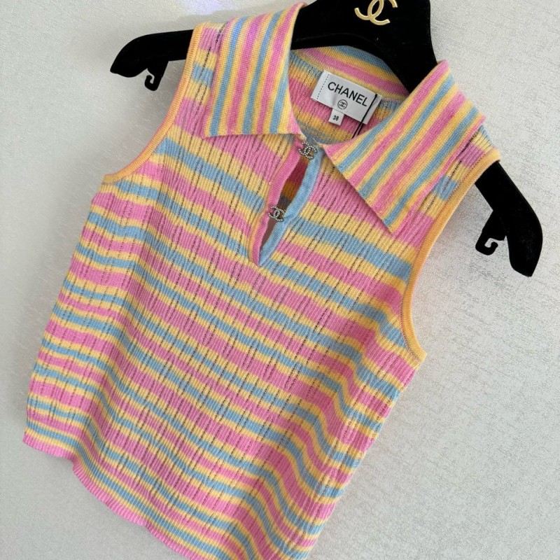 Chanel Sleeveless Polo Tee