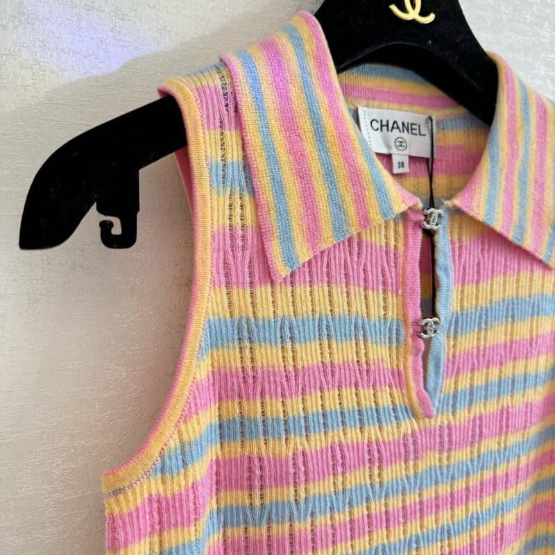 Chanel Sleeveless Polo Tee