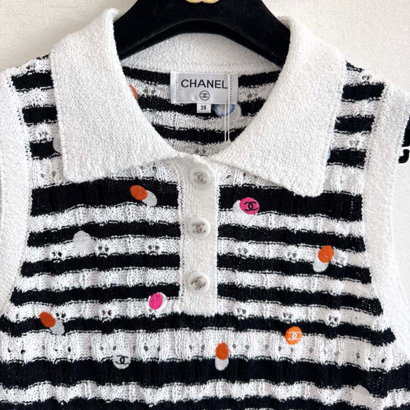 Chanel Sleeveless Polo Tee