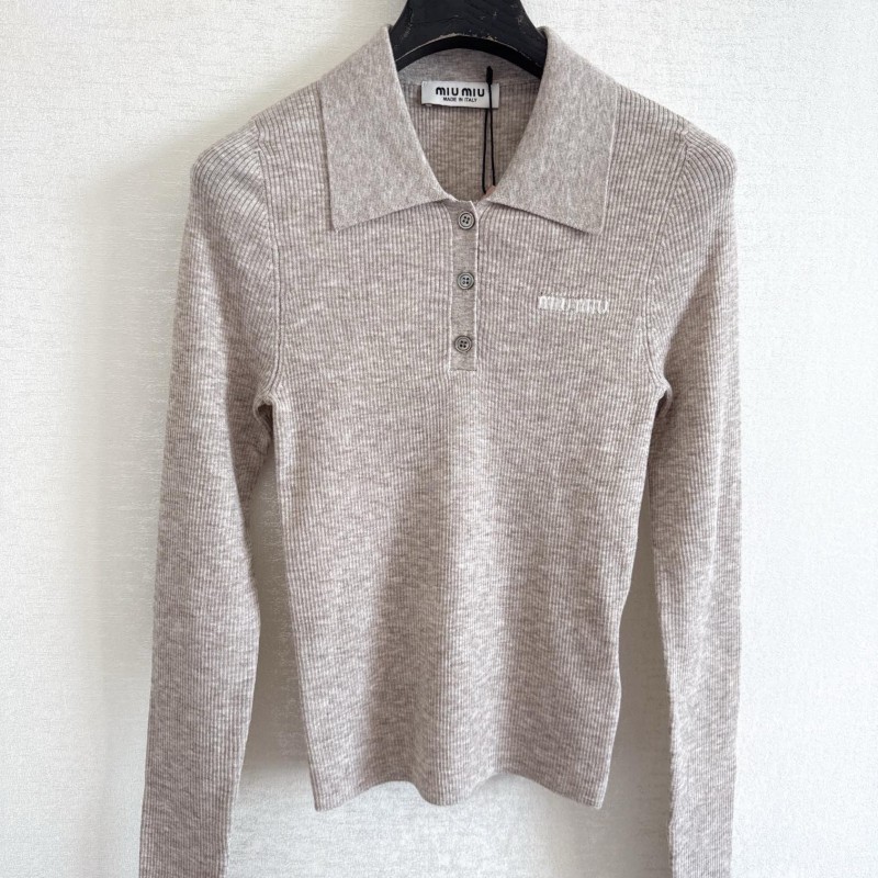 MiuMiu Long Sleeves Polo Tee