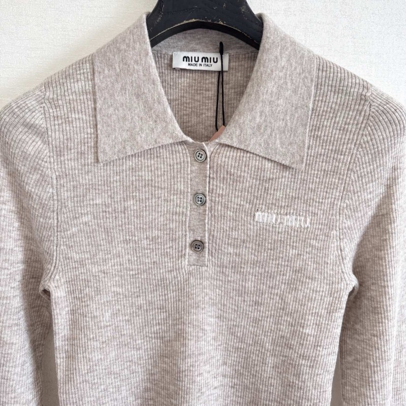 MiuMiu Long Sleeves Polo Tee