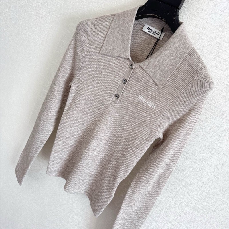 MiuMiu Long Sleeves Polo Tee