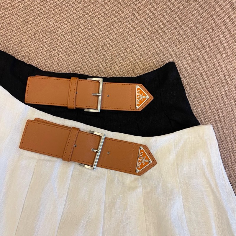 Prada Sleeveless Shirt & Skirts Set