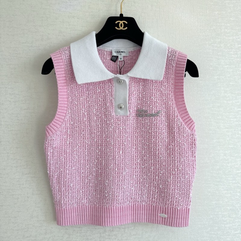 Chanel Sleeveless Polo Tee