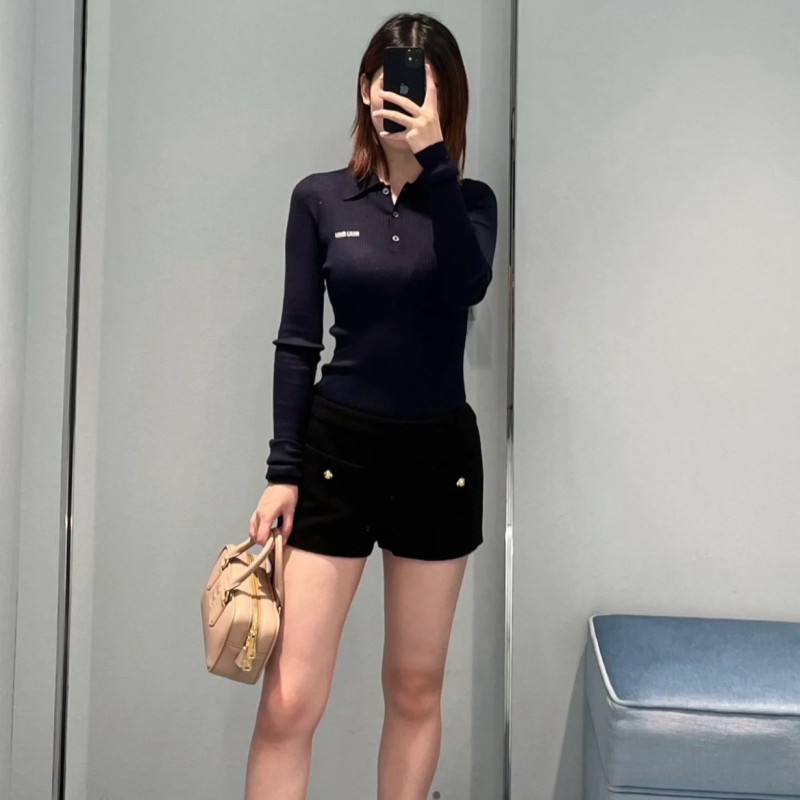 MiuMiu Long Sleeves Polo Tee