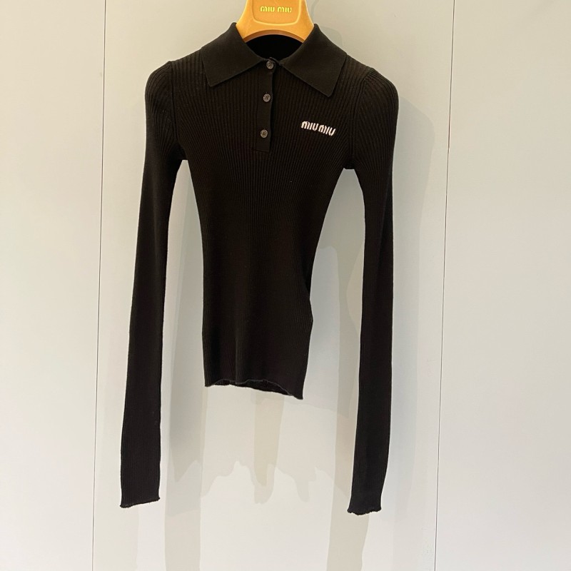 MiuMiu Long Sleeves Polo Tee