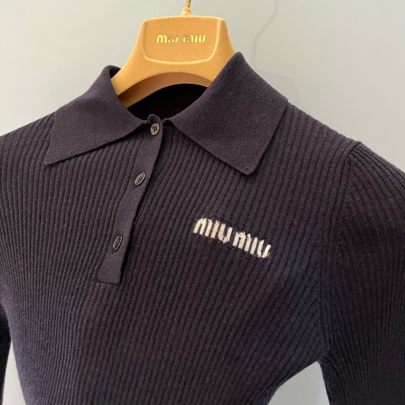 MiuMiu Long Sleeves Polo Tee