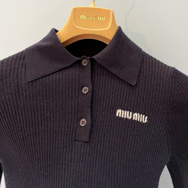 MiuMiu Long Sleeves Polo Tee