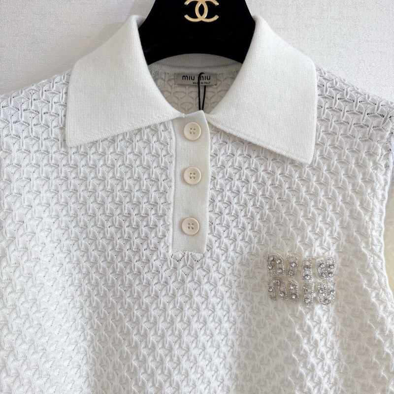 MiuMiu Long Sleeves Polo Tee