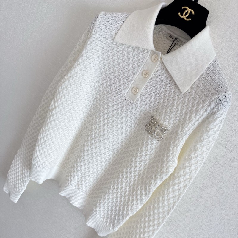 MiuMiu Long Sleeves Polo Tee