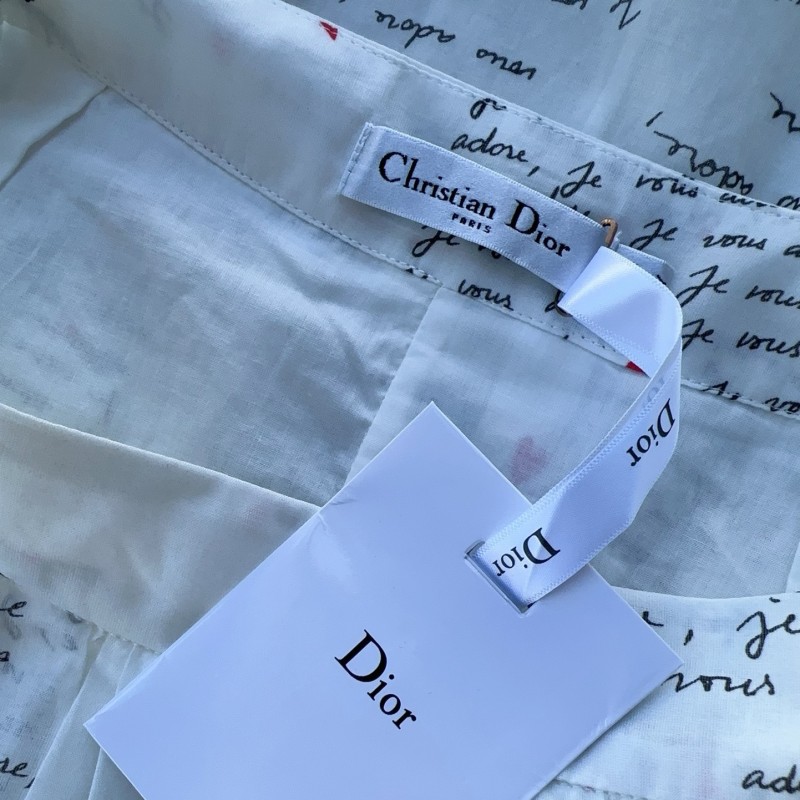 Dior Long Sleeves Shirt & Skirts