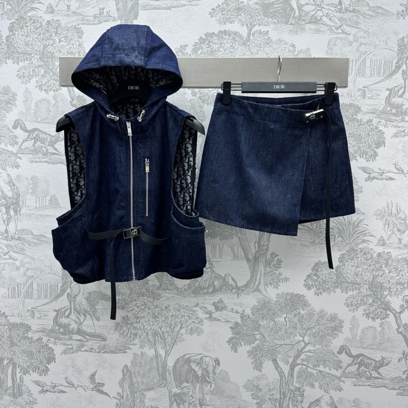 Dior Denim Vest & Shorts