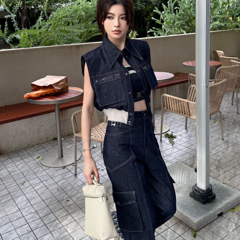 Dior Denim Sleeveless Shirt